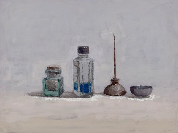 Oil Jar With Bowl And Bottles
