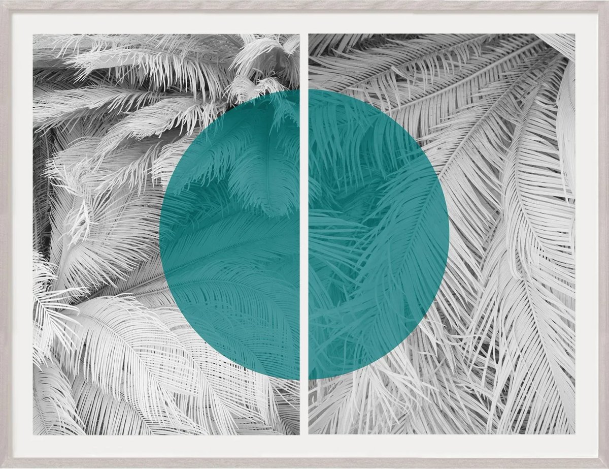 Color Blocked Palm Diptych