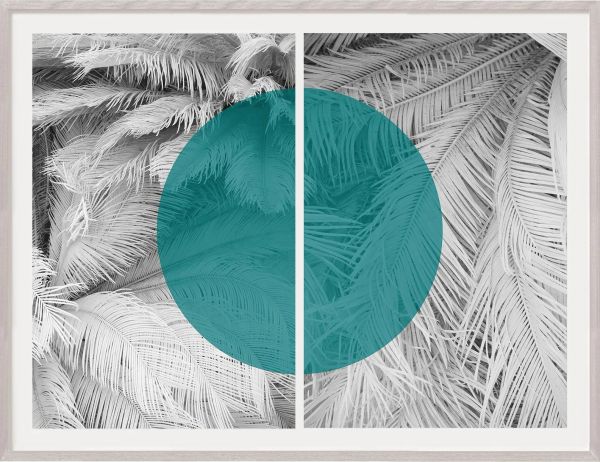 Color Blocked Palm Diptych