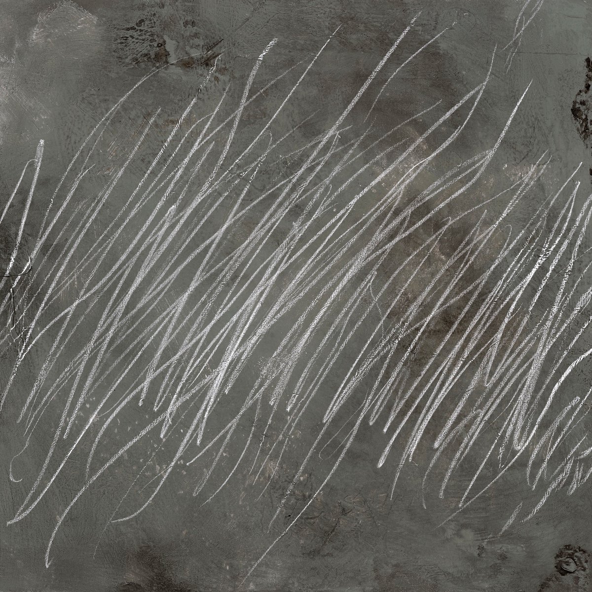 White On Grey Scribbles VI