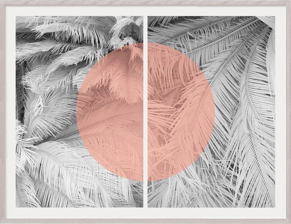 Color Blocked Palm Diptych