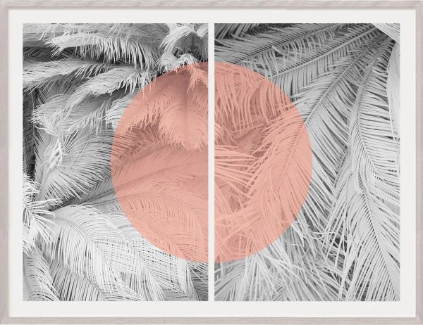 Color Blocked Palm Diptych